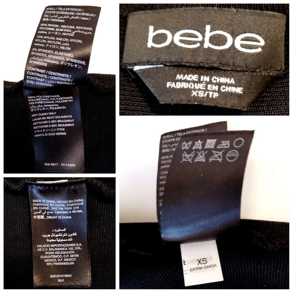 bebe Black Halter Peplum Bandage Dress - Picture 8 of 8